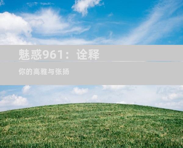 魅惑961：诠释你的高雅与张扬